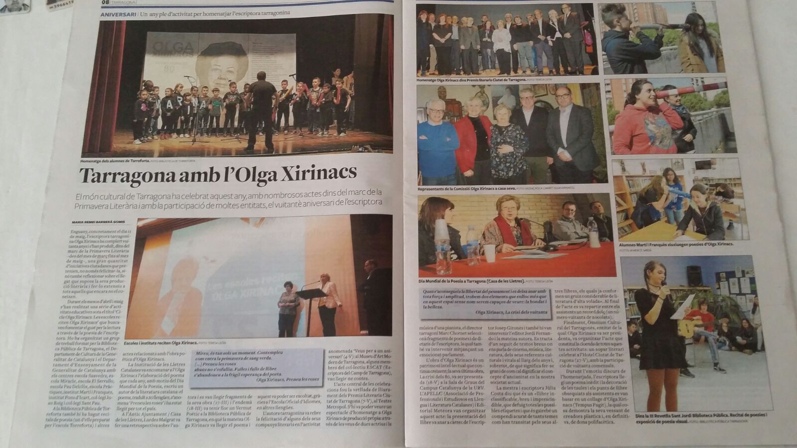 «Tarragona amb l’Olga Xirinacs»