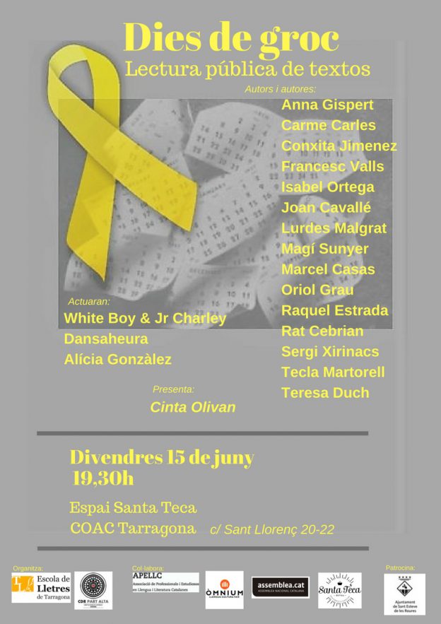 «Dies de groc», lectura pública de textos (15/06/18)