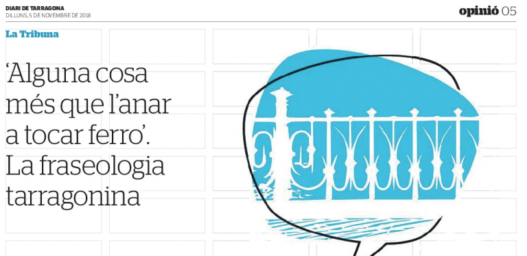Ramon Marrugat: «Alguna cosa més que l’‘anar a tocar ferro’: la fraseologia tarragonina»