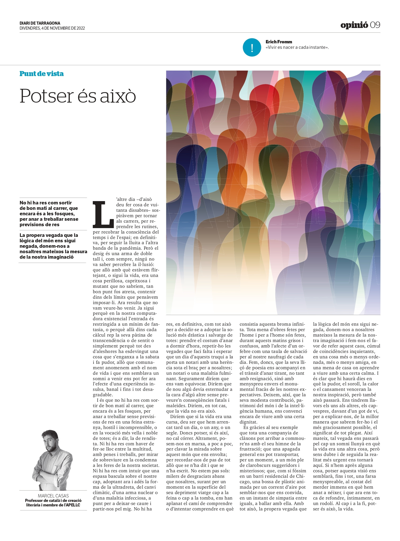 Article de Marcel Casas “Potser és això”