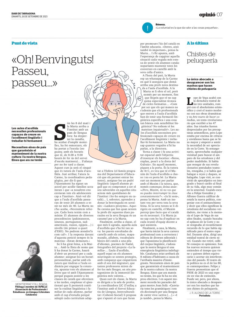 Article ““Oh! Benvinguts! Passeu, passeu…” de Montserrat Coll