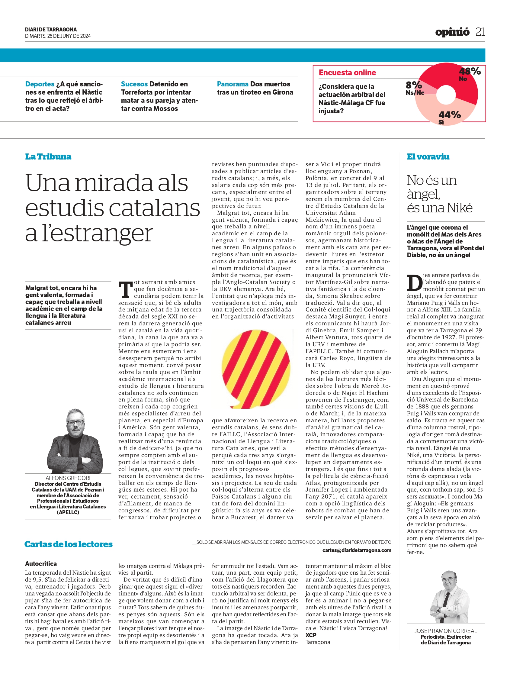 Article “Una mirada als estudis catalans a l’estranger” d’Alfons Gregori