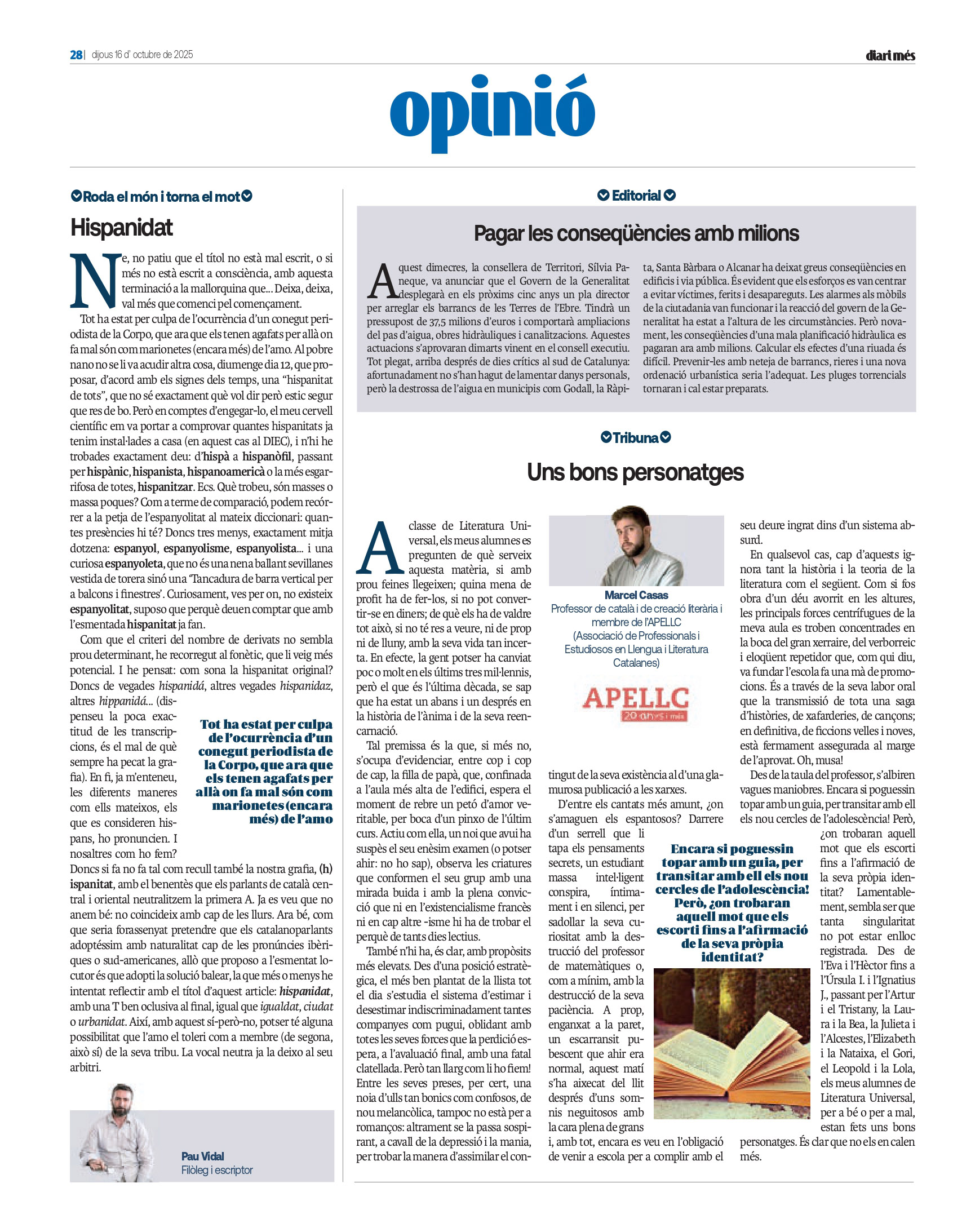 Article “Uns bons personatges” de Marcel Casas