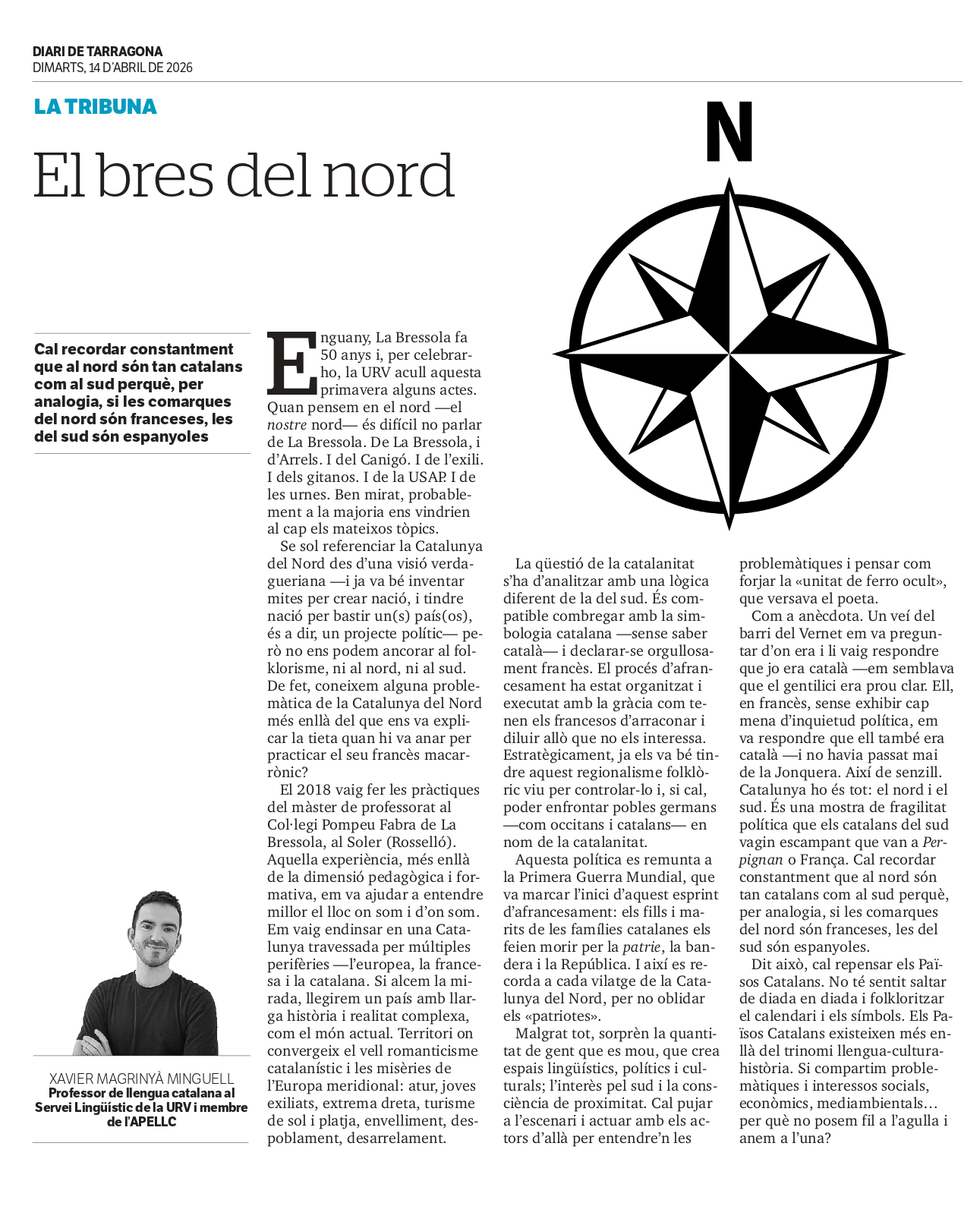 Article “El bres del nord” de Xavier Magrinyà Minguell