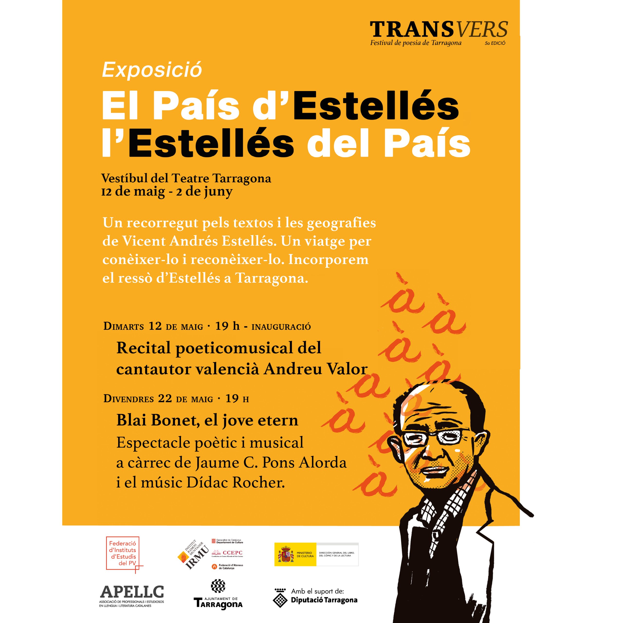 Transvers, el Festival de Poesia de Tarragona impulsat per l’APELLC, arrenca motors amb una exposició sobre Vicent Andrés Estellés